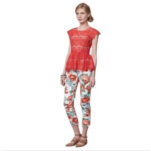 Anthropogie MAEVE Katrine Lace Overlay Top Medium